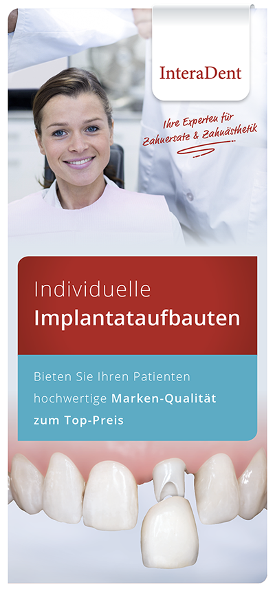 InteraDent Vorschaubild zum Flyer Individuelle Implantataufbauten
